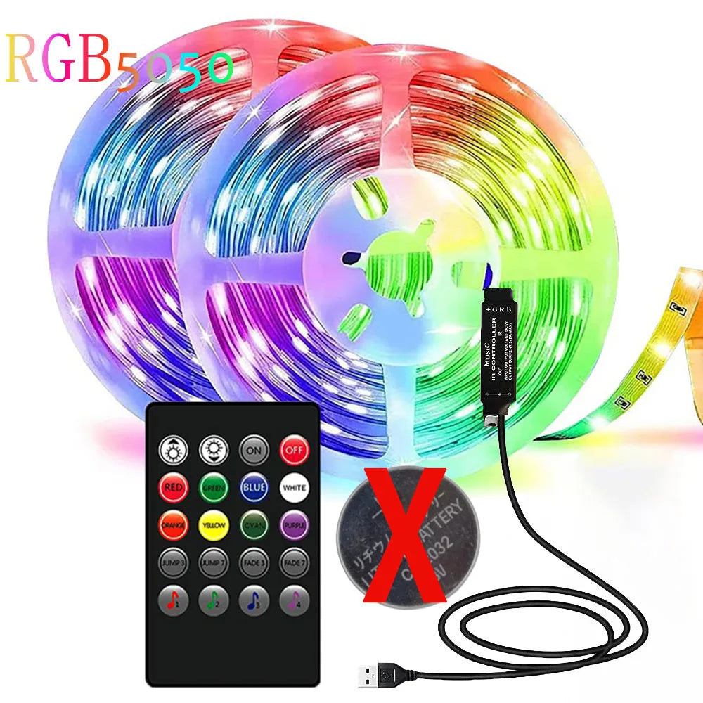 LED Strip Light Strip RGB SMD5050 1M/30LED Light Bluetooth APP Control 1M/30 LED Lights Suitable for Room Decoration